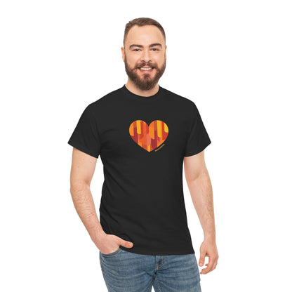 Colourful Heart Unisex Heavy Cotton Tee – #HeartsInMotion