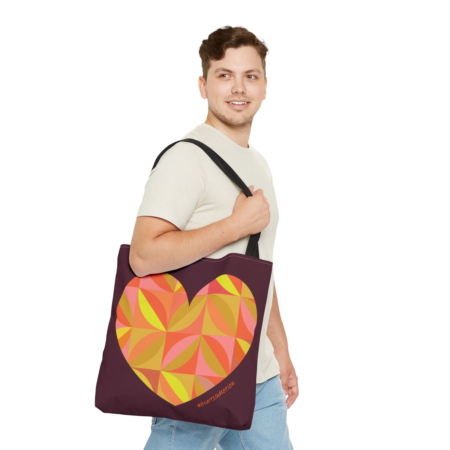 Heart Pattern Tote Bag | #HeartsInMotion | Stylish & Vibrant