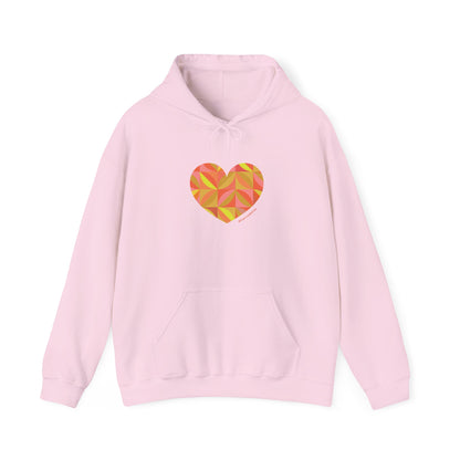 Colourful Heart Graphic Unisex Hooded Sweatshirt - #HeartsInMotion