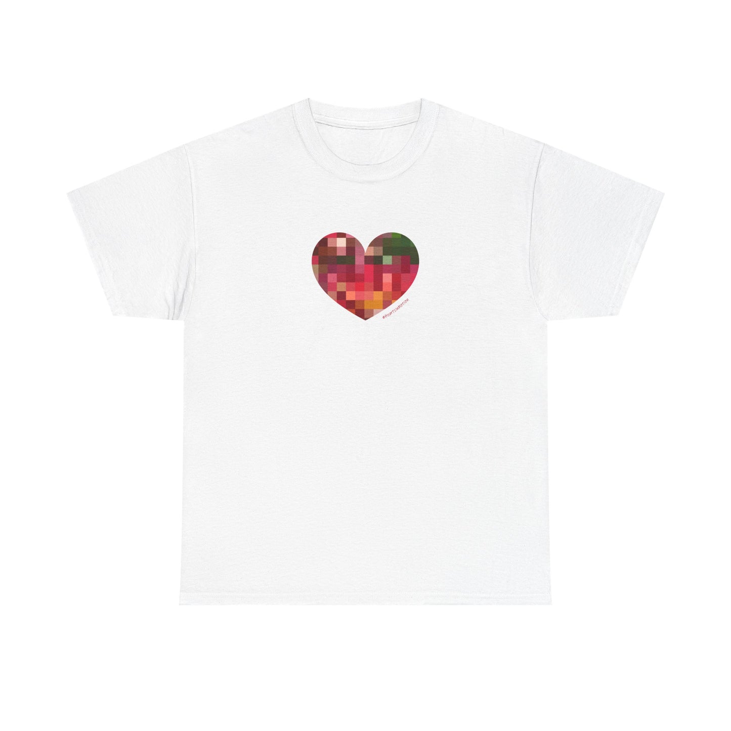 Pixel Heart Unisex Heavy Cotton Tee | #HeartsInMotion