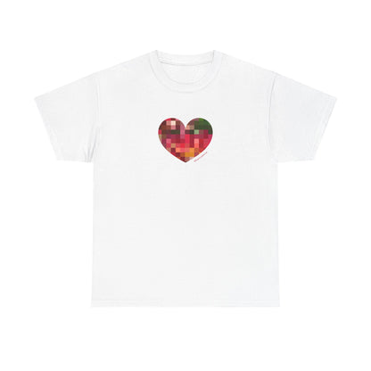 Pixel Heart Unisex Heavy Cotton Tee | #HeartsInMotion