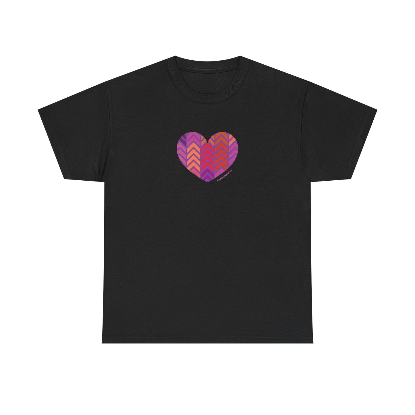 Colourful Heart Unisex Heavy Cotton Tee - Vibrant Casual Wear for Everyday Love