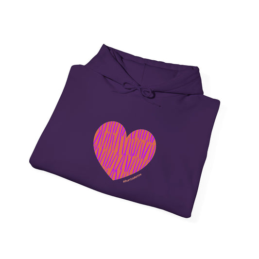 Heart Pattern Unisex Hooded Sweatshirt – #HeartsInMotion