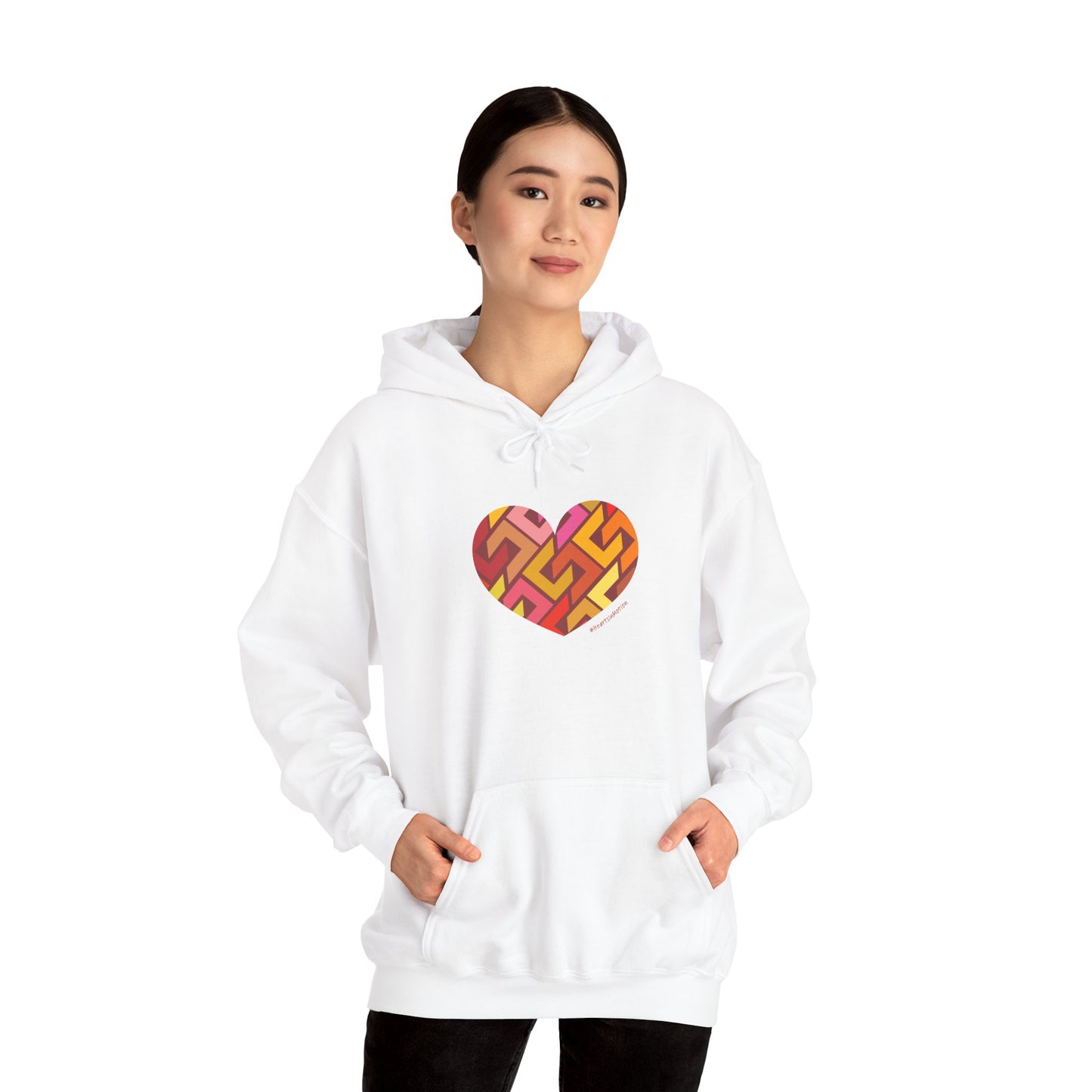 Colourful Heart Hoodie, Cozy Sweatshirt - #HeartsInMotion