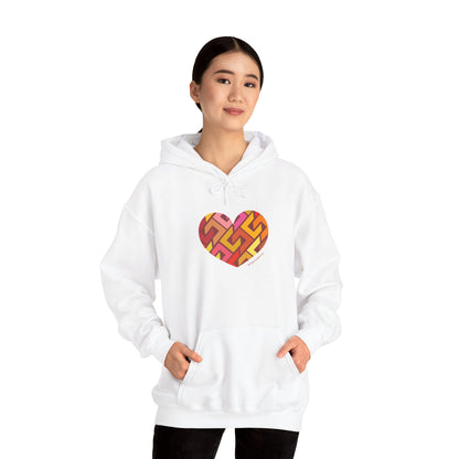 Colourful Heart Hoodie, Cozy Sweatshirt - #HeartsInMotion