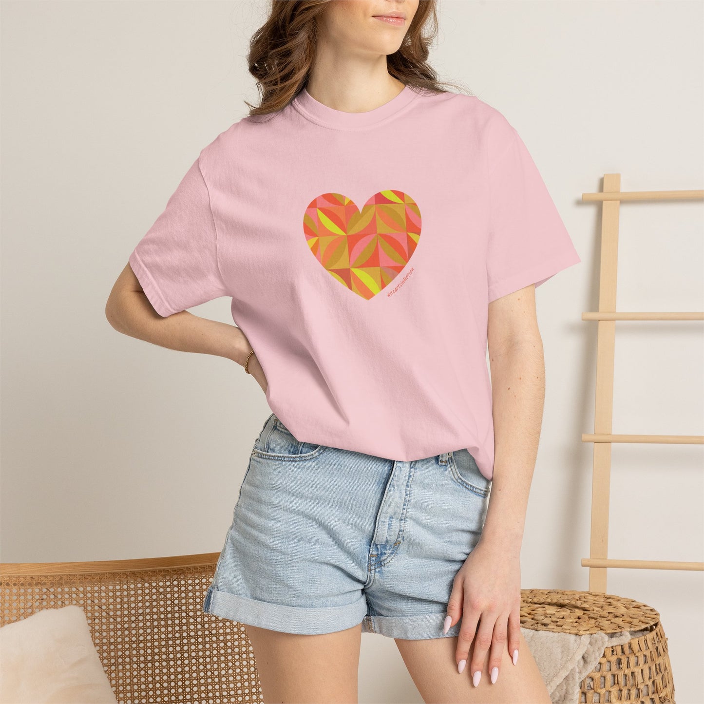 Heart Pattern Unisex Garment-Dyed T-Shirt | #HeartsInMotion