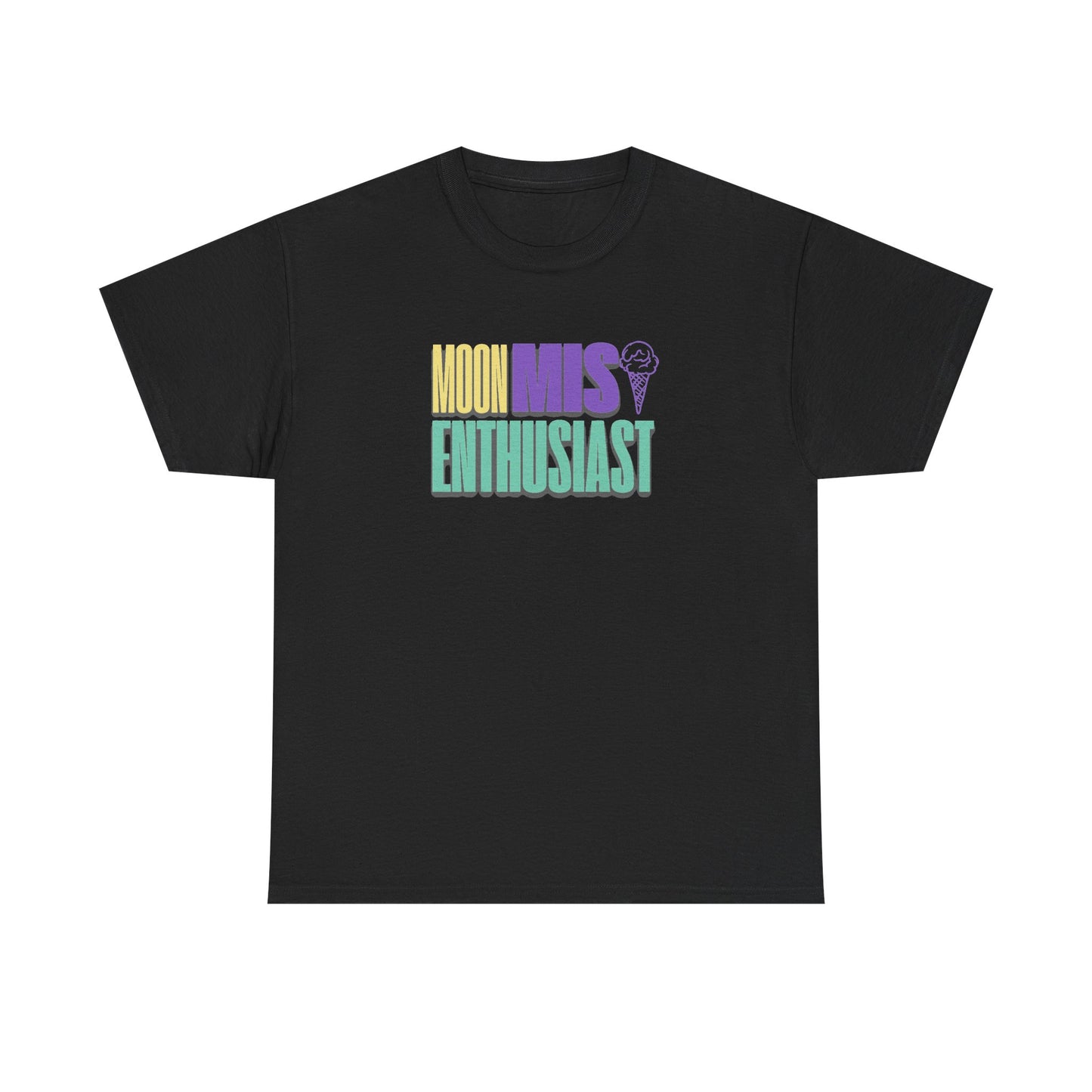Moon Mist Enthusiast Unisex Heavy Cotton Tee, Graphic Shirt, Ice Cream Lovers