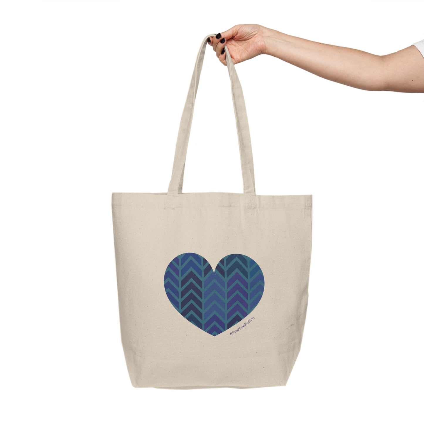 Eco-Friendly Heart Pattern Canvas Shopping Tote - #HeartsInMotion