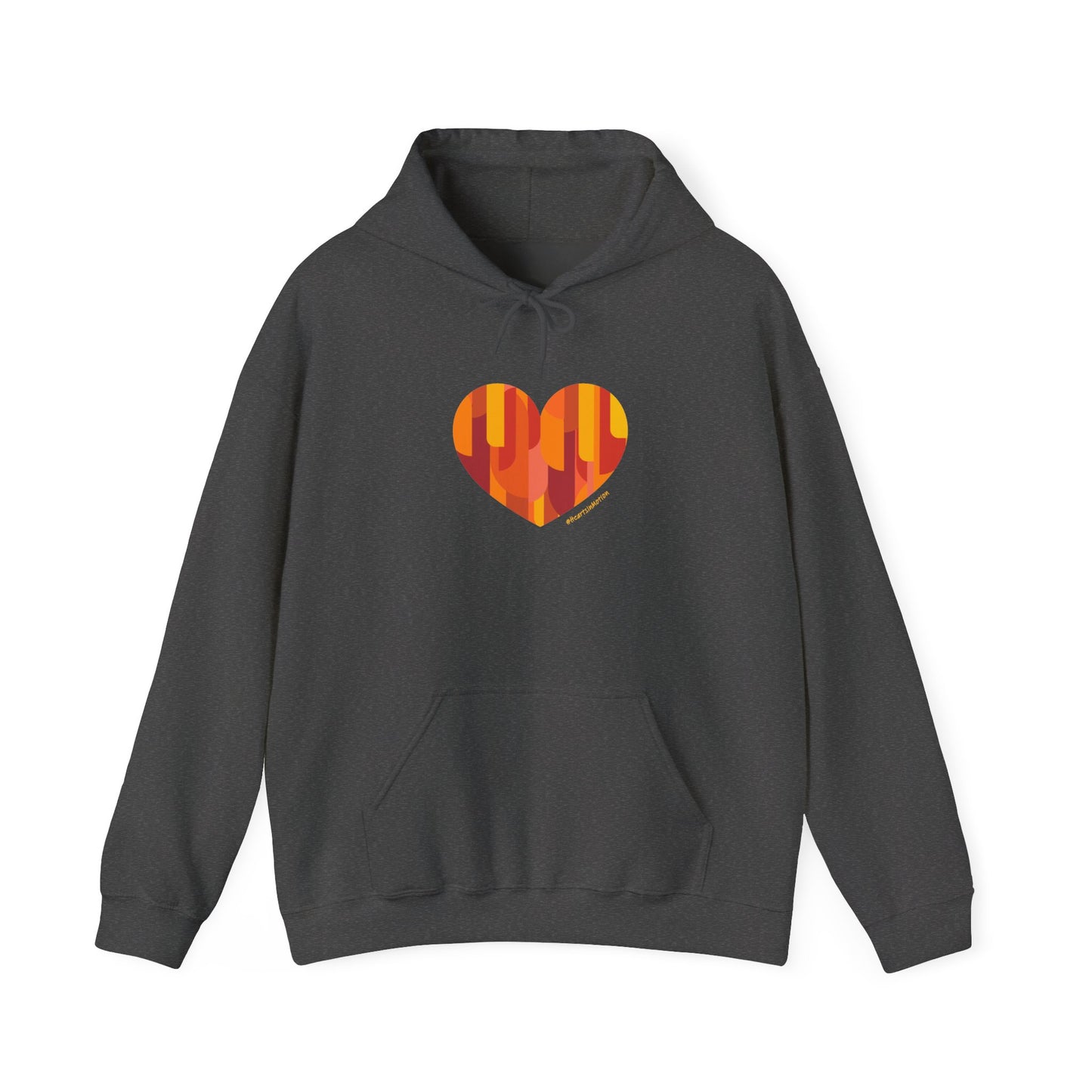 Patterned Heart Unisex Hoodie – Cozy & Colourful #HeartsInMotion