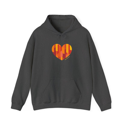 Patterned Heart Unisex Hoodie – Cozy & Colourful #HeartsInMotion