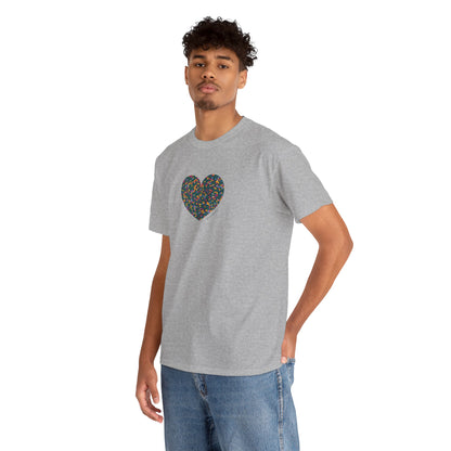 Colourful Heart Dot Unisex Heavy Cotton Tee - #HeartsInMotion T-Shirt