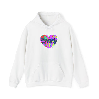 Colorful Grafitti Heart Hoodie – #HeartsInMotion - Love Over Hate