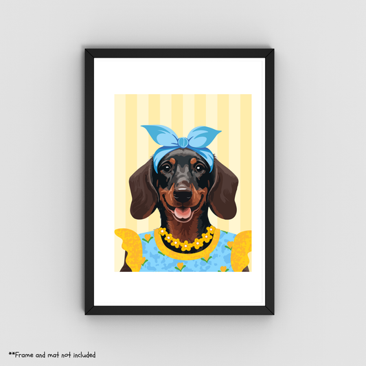 Dashund Beauty Print 8.5x11 - Dog Lover Print