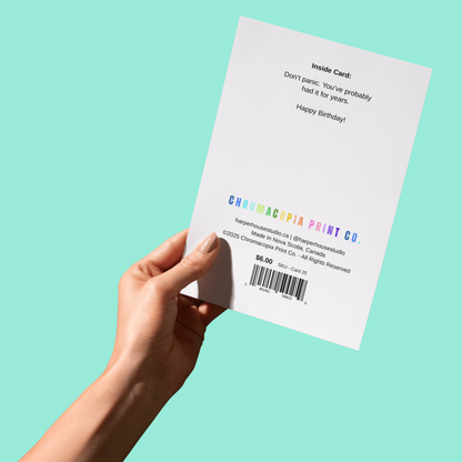 You Tested Positive For Being Old Birthday Card - 5x7