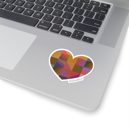Colourful Heart Die Cut Stickers | Boho Decor, #HeartsInMotion