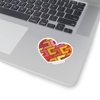 Colourful Heart Die Cut Stickers | Unique Laptop Decor, #HeartsInMotion