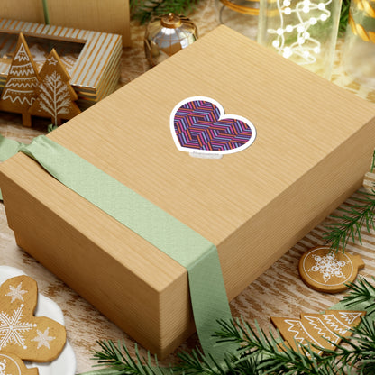 Vibrant Heart Die-Cut Stickers, Laptop Decor, #HeartsInMotion