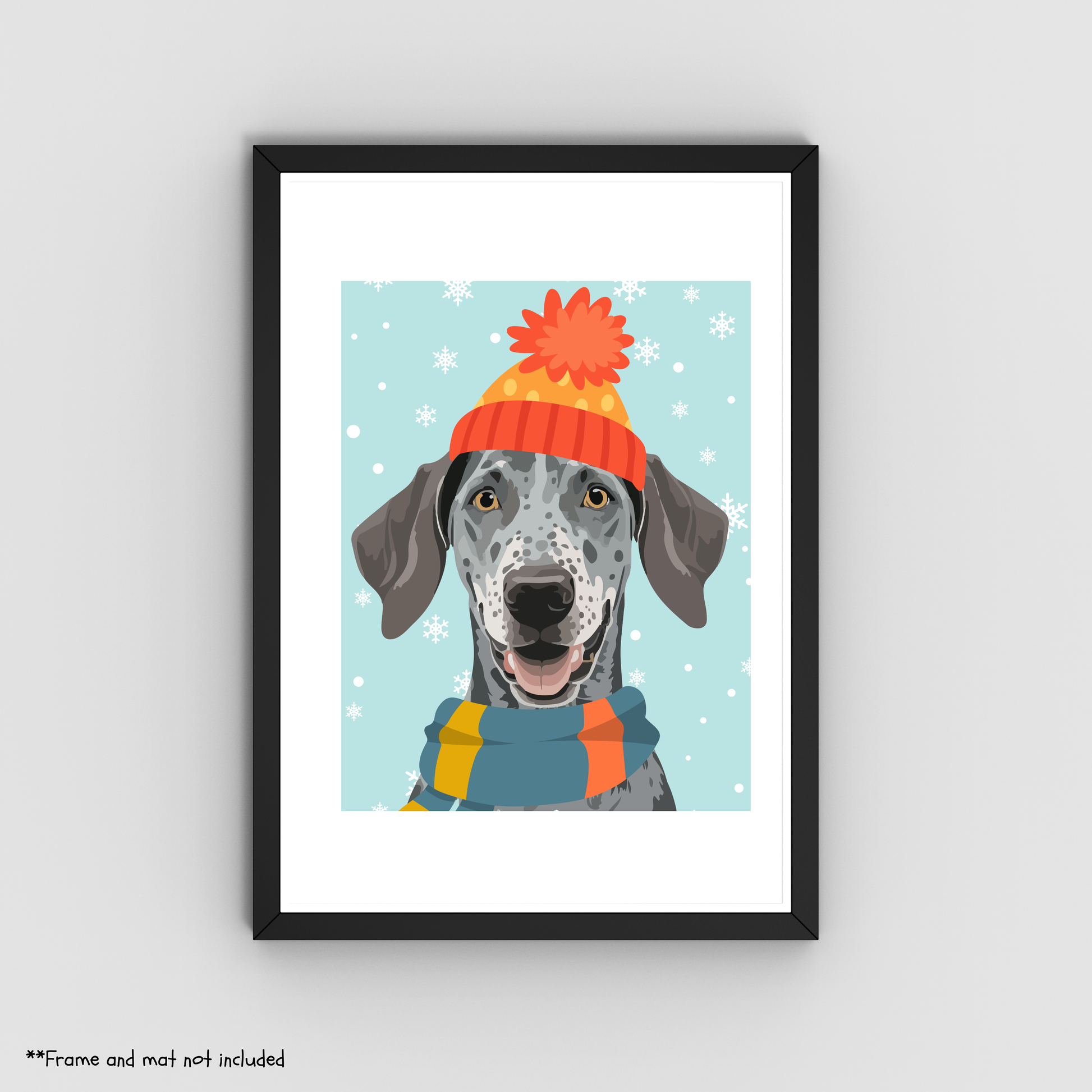 Winter Dog Print 8.5x11 - Dog Lover Print