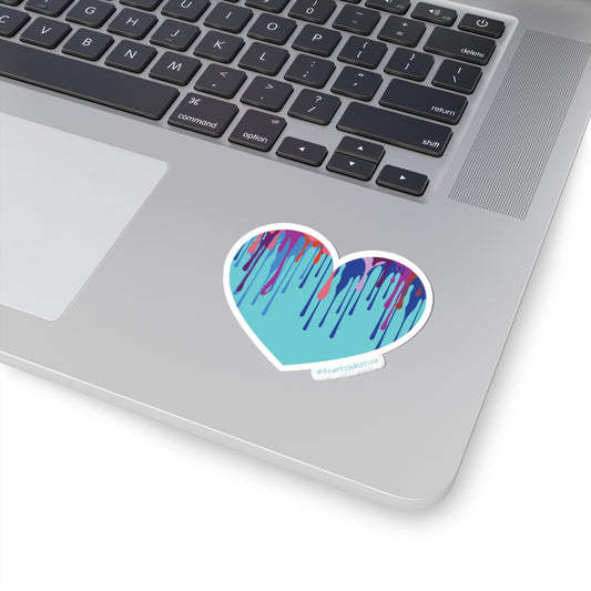 Colourful Heart Die Cut Stickers - Vibrant Art for Water Bottles #HeartsInMotion