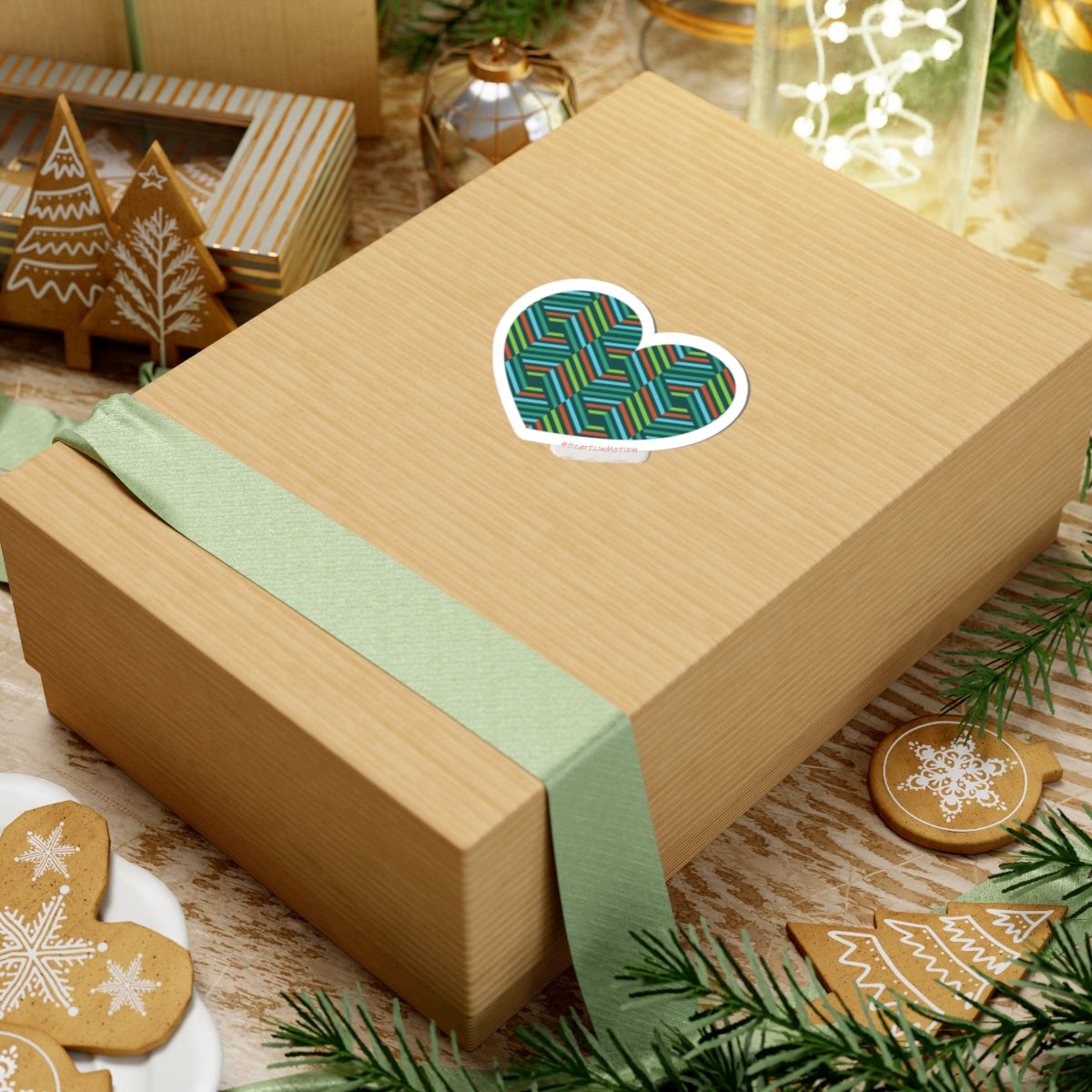 Heart Pattern Die Cut Stickers, Colourful Heart Stickers, #HeartsInMotion