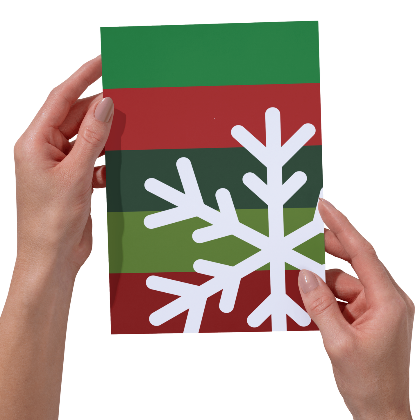 Bold Red & Green -Season's Greetings Funny Christmas Card - Sarcastic Snowflake