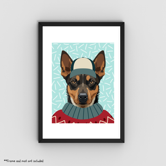 Weekender German Shepherd Print 8.5x11 - Dog Lover Print