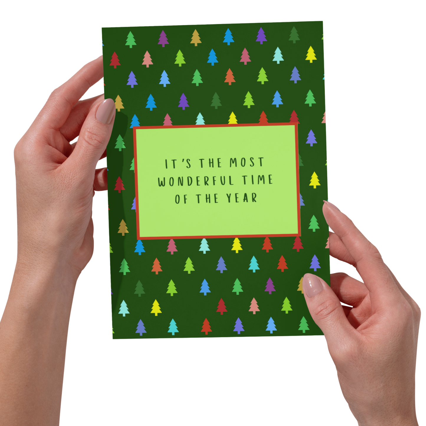 Bold Colour Funny Christmas Card Trees - Sarcastic Holiday Card 5x7