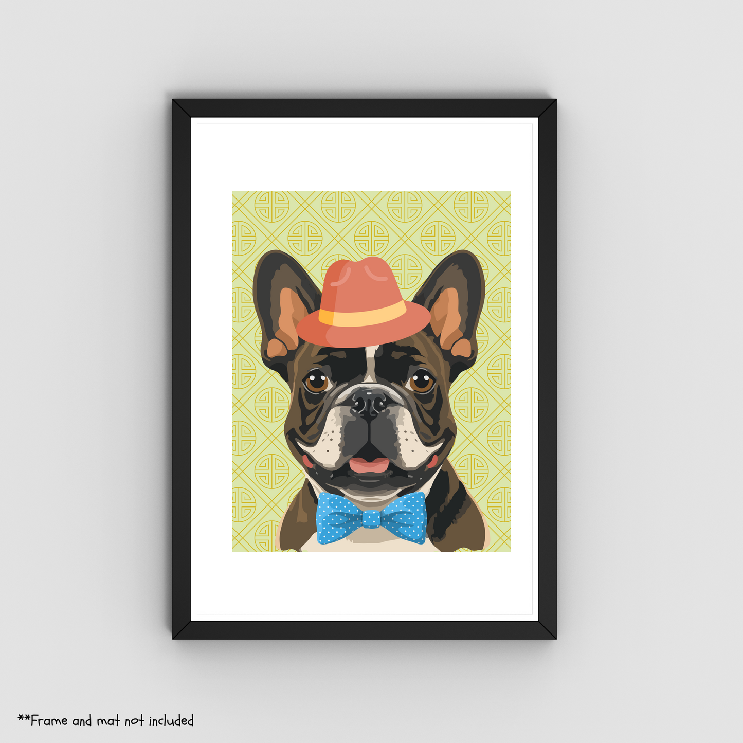 Dapper Pug Print 8.5x11
