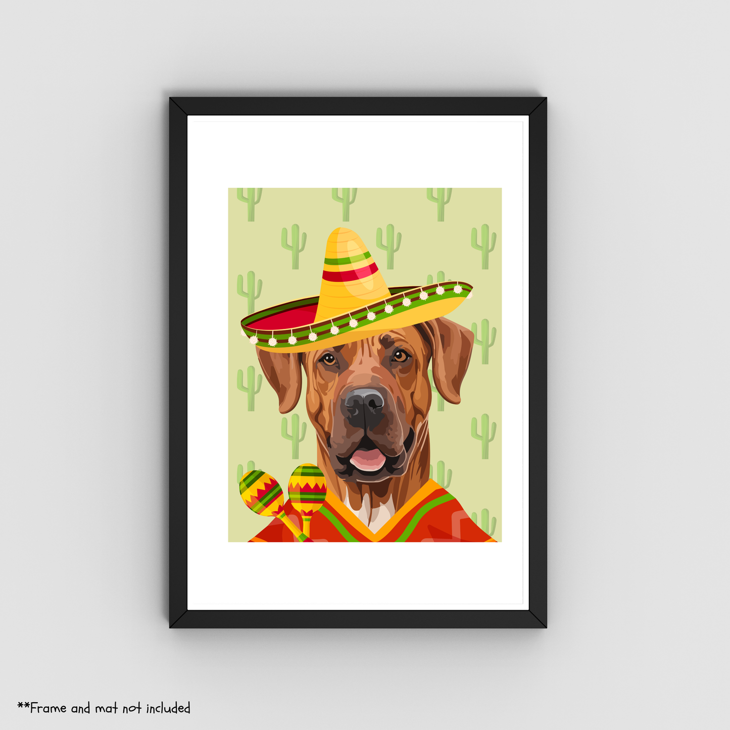 Mexican Boxer Print 8.5x11- Dog Lover Print