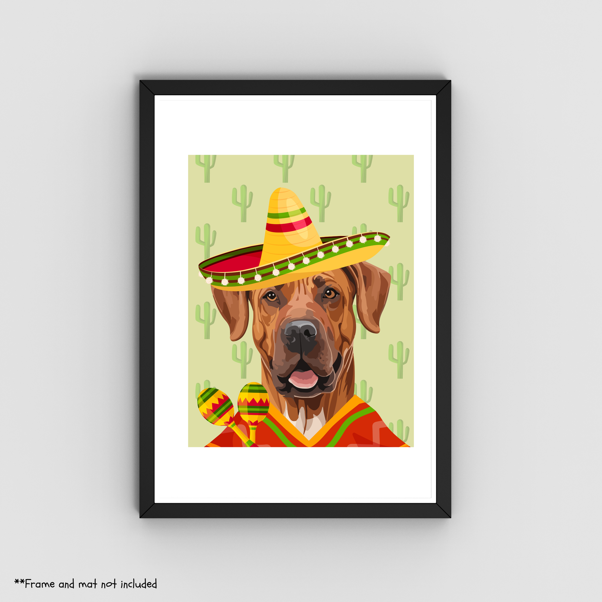 Mexican Boxer Print 8.5x11- Dog Lover Print
