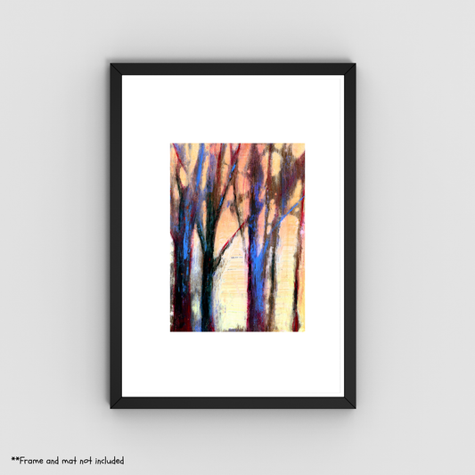 The Last Light 5x7 Art Print - Moody Abstract Landscape