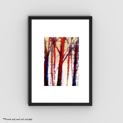 Summer Skies 5x7 Art Print - Vibrant Abstract Landscape