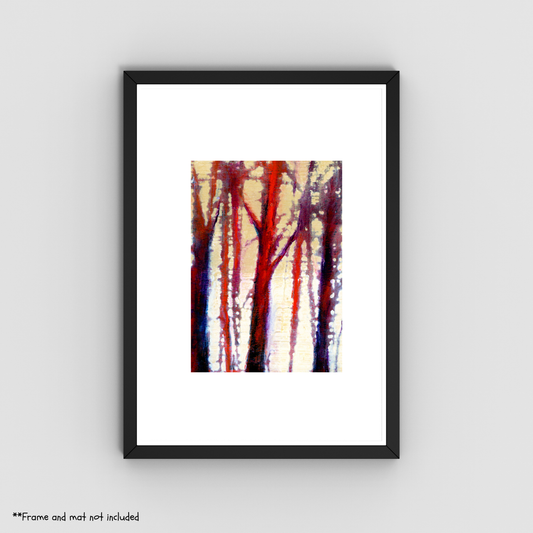 Summer Skies 5x7 Art Print - Vibrant Abstract Landscape