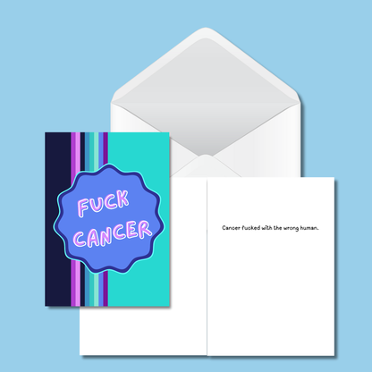 Fuck Cancer Card, Bold Cancer Card - 5x7