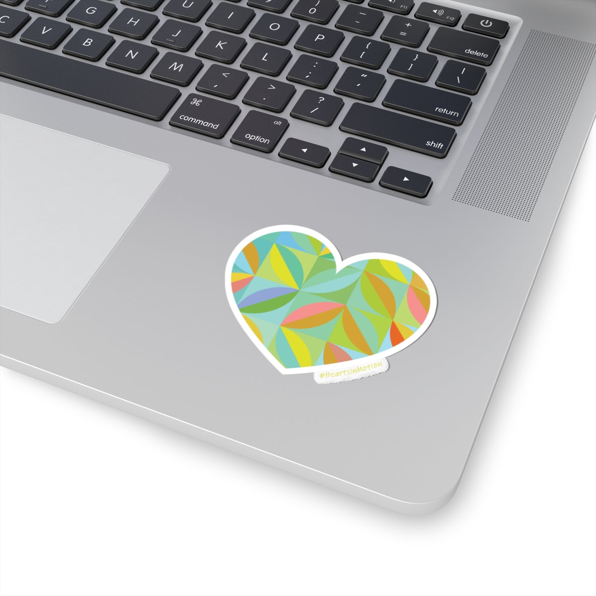 Colourful Heart Die Cut Stickers, Cute Custom Stickers, #HeartsInMotion