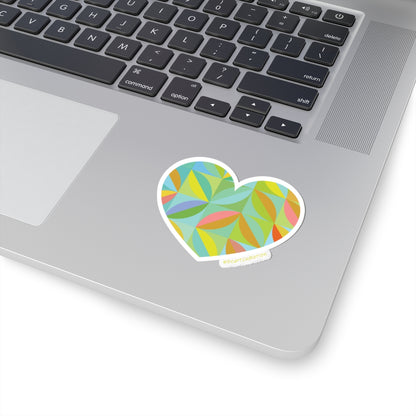 Colourful Heart Die Cut Stickers, Cute Custom Stickers, #HeartsInMotion