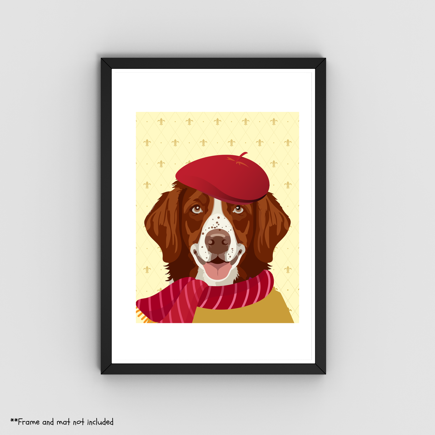 English Setter In Paris Print 8.5x11 - Dog Lover Print