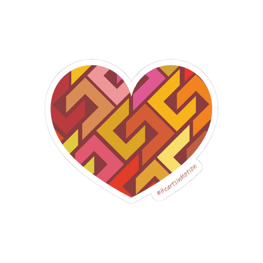 Colourful Heart Die Cut Stickers | Unique Laptop Decor, #HeartsInMotion