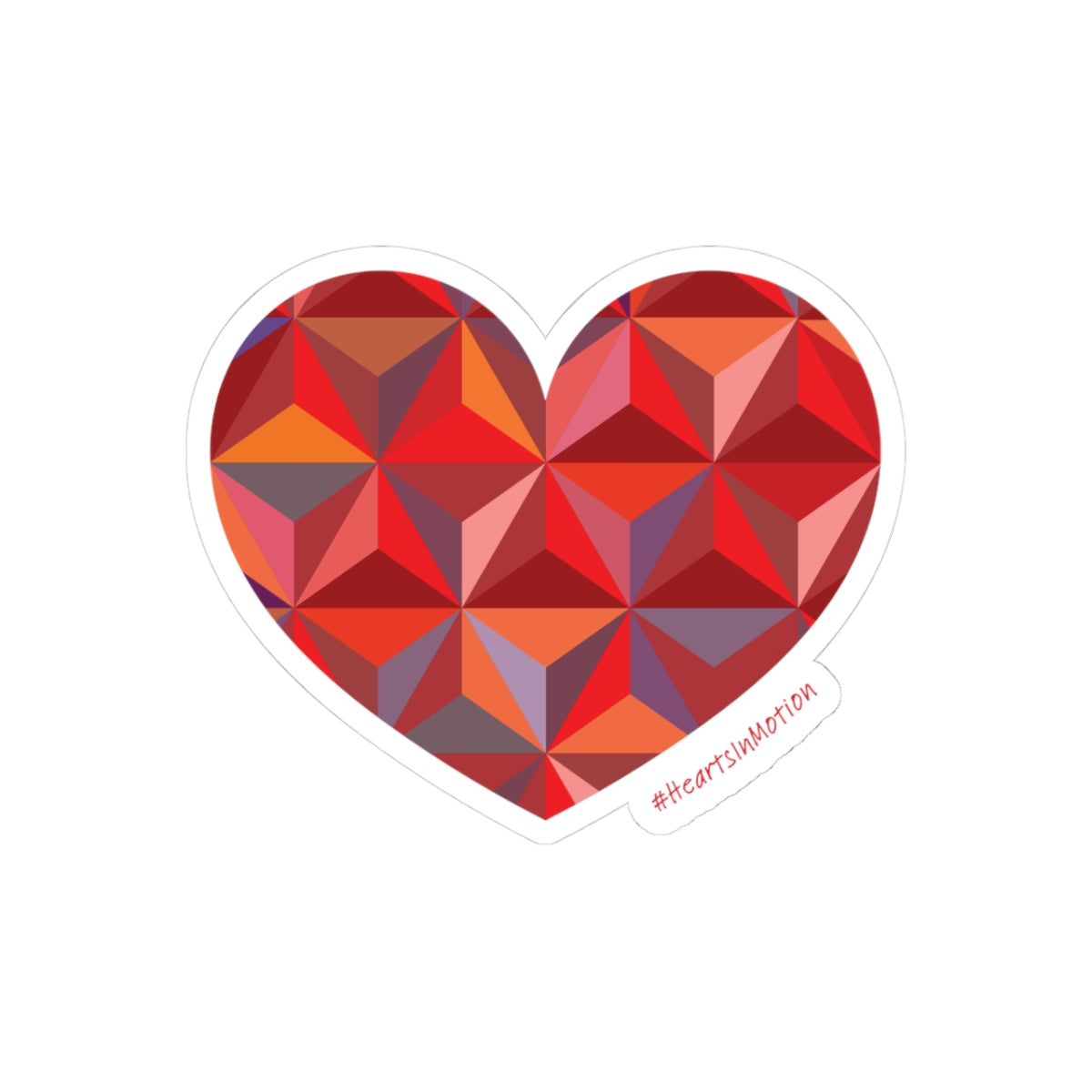 Colourful Heart Stickers for Laptops, Journals, Water Bottles, #HeartsInMotion