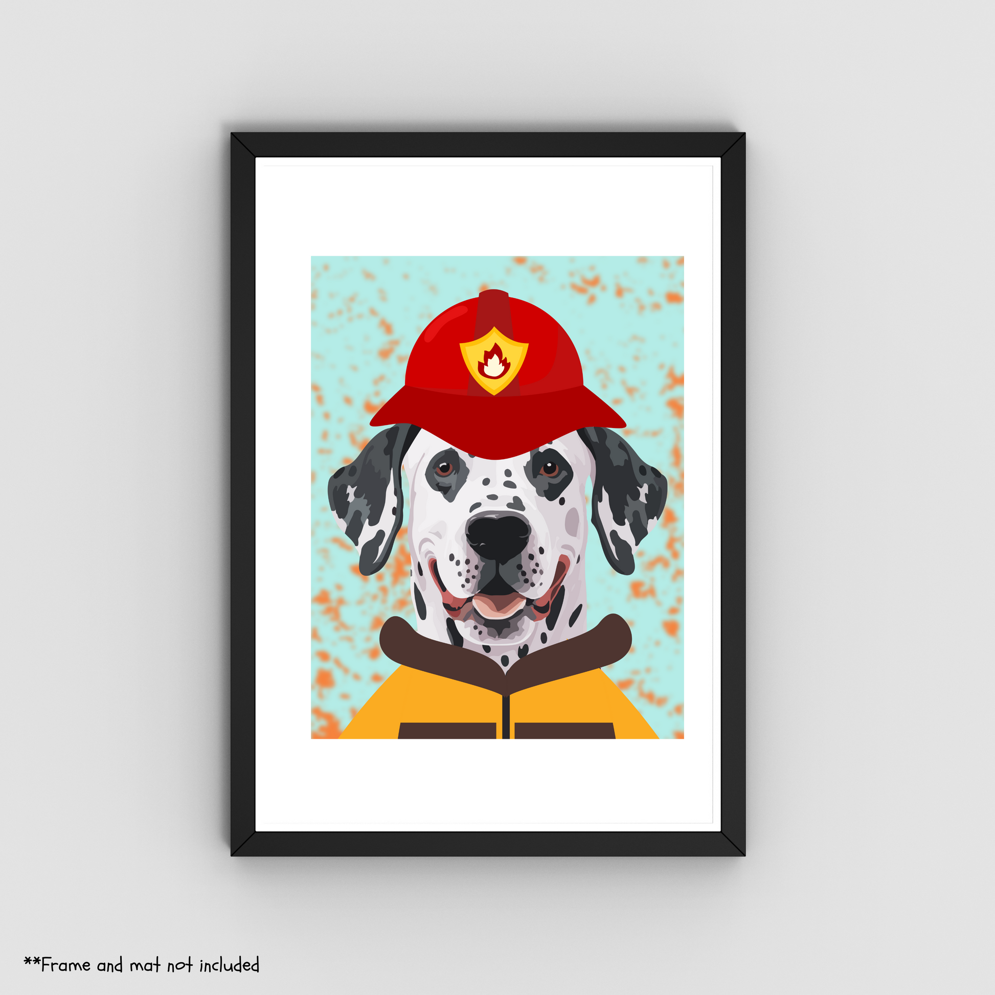 Fireman Dalmation Print 8.5x11