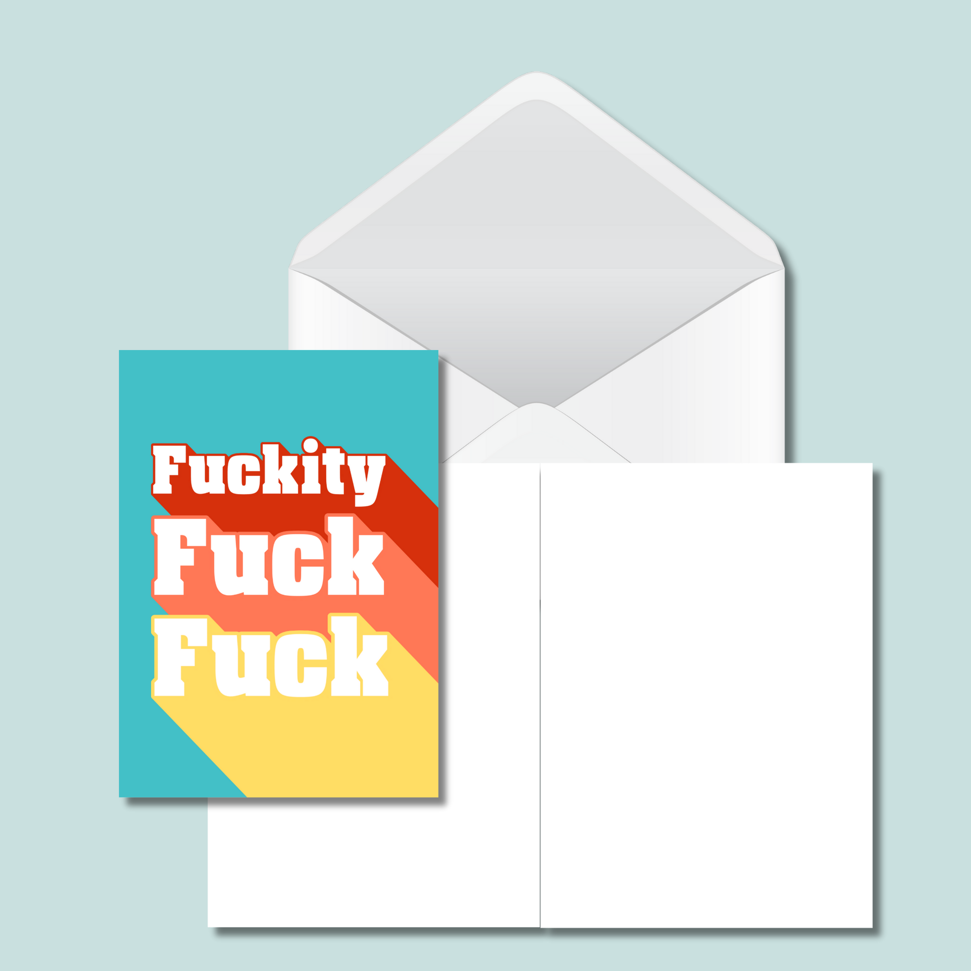 Vivid & Bold -Fuckity Fuck Fuck Funny Card - Cheeky 5x7 Greeting Card