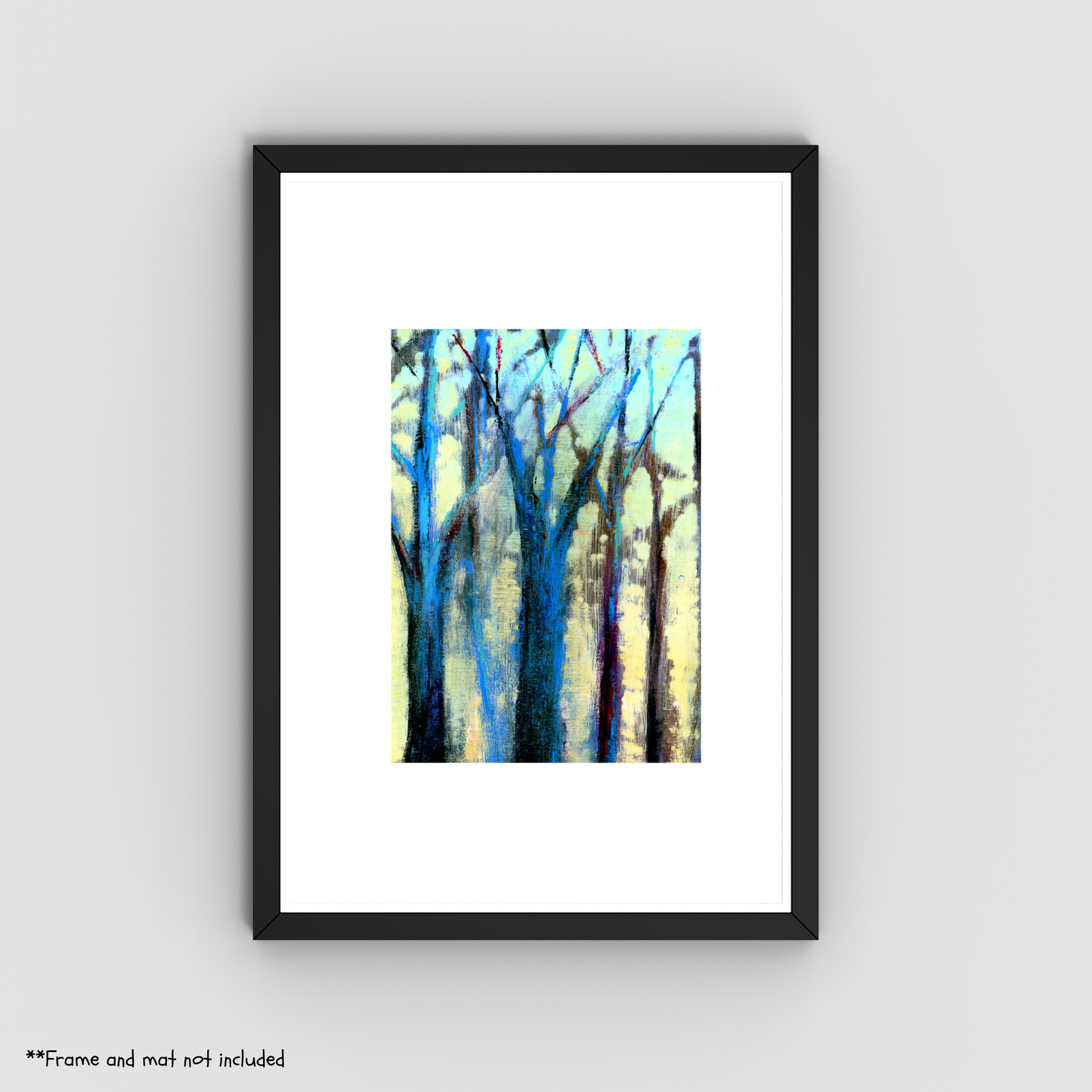 Winter Winds 5x7 Art Print - Abstract Seasonal Landscape