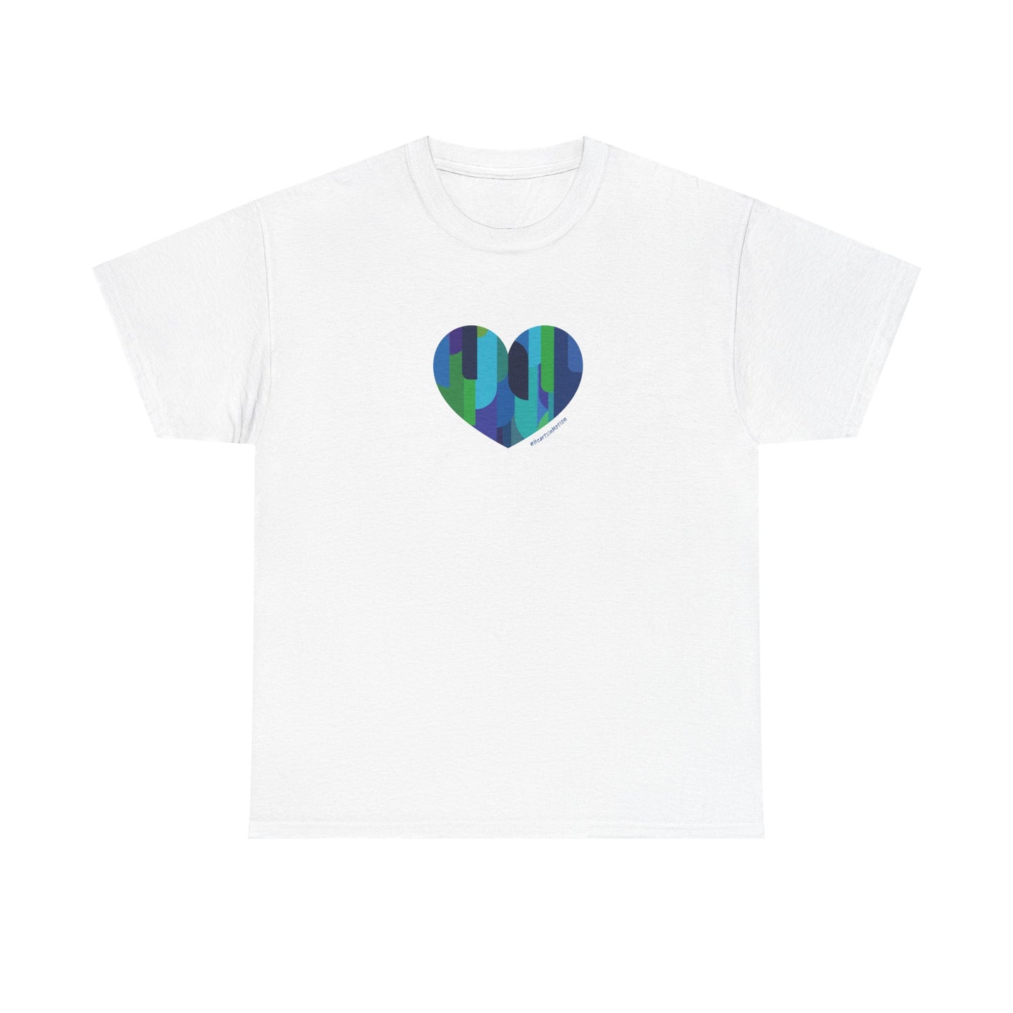 Heart Pattern Unisex Heavy Cotton Tee, Casual Wear - #HeartsInMotion