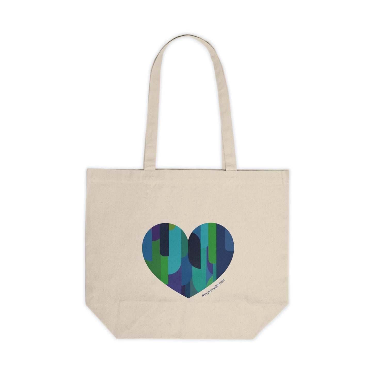 Colourful Heart Canvas Tote Bag, Eco-Friendly Shopping Bag - #HeartsInMotion