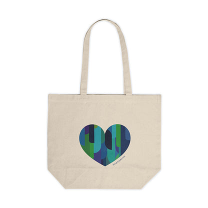 Colourful Heart Canvas Tote Bag, Eco-Friendly Shopping Bag - #HeartsInMotion