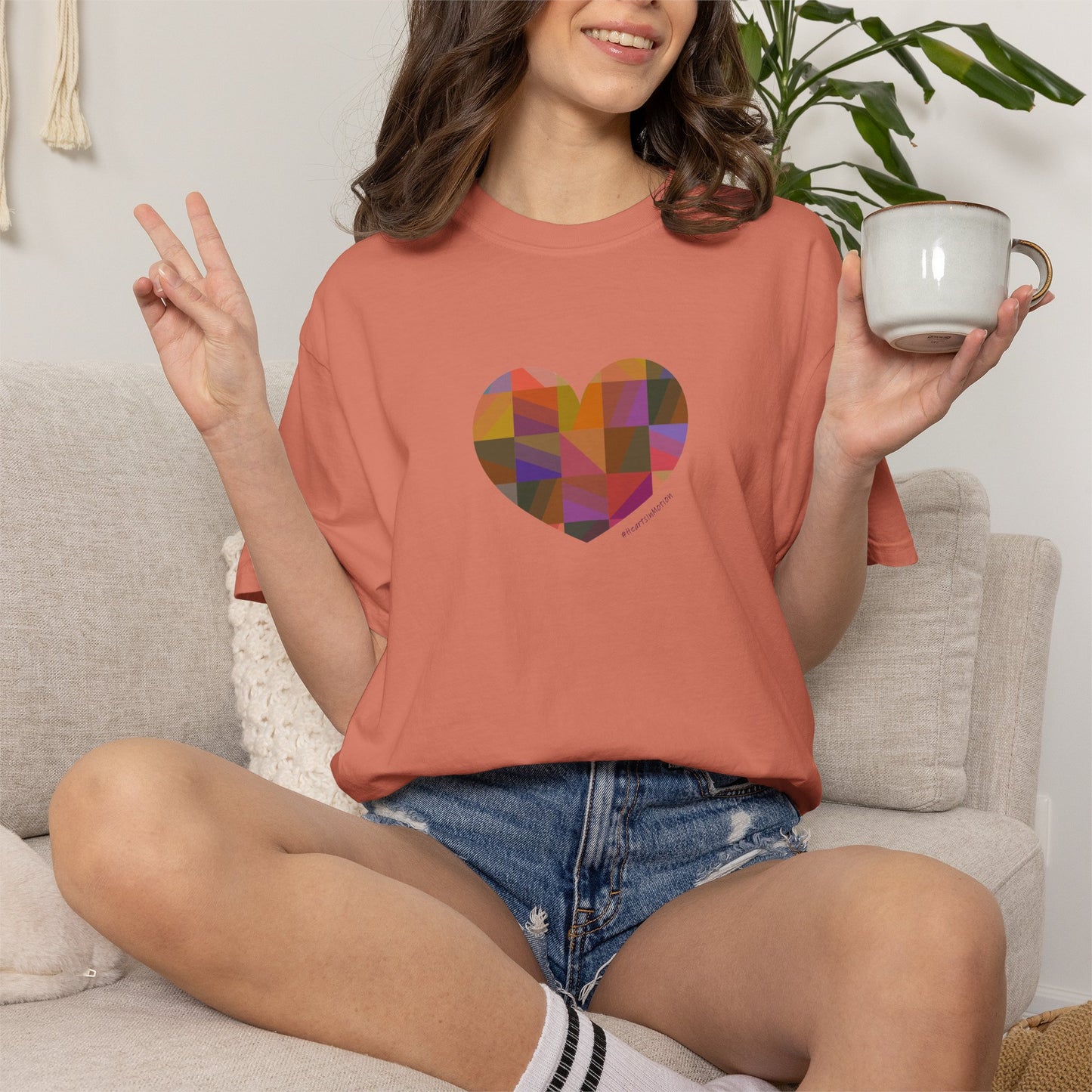 Colourful Heart Unisex T-Shirt - Perfect for Love - #HeartsInMotion