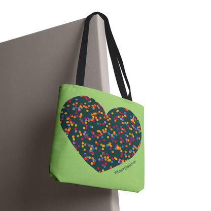 Colourful Heart Dot Tote Bag - Eco-Friendly - #HeartsInMotion