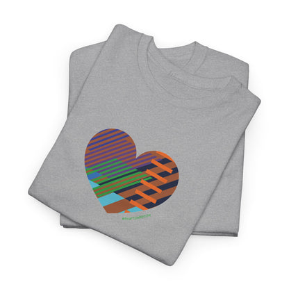 Colourful Heart Unisex Heavy Cotton Tee - Vibrant Graphic T-Shirt