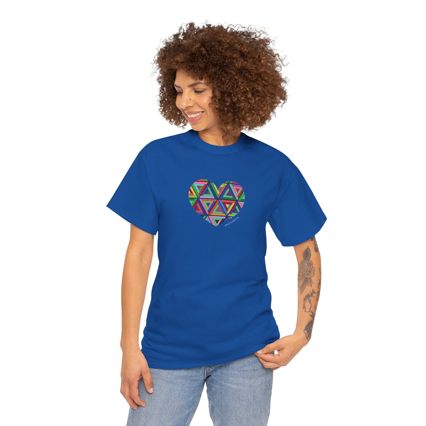 Colourful Heart Graphic Tee, Unisex Heavy Cotton Shirt, #HeartsInMotion