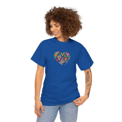 Colourful Heart Graphic Tee, Unisex Heavy Cotton Shirt, #HeartsInMotion